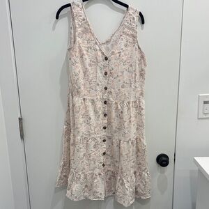 Floral Button-Down Sleeveless Dress